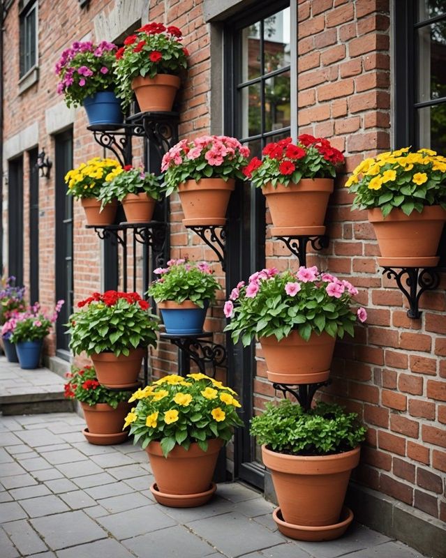 20) Patio Flower Pot Display Ideas