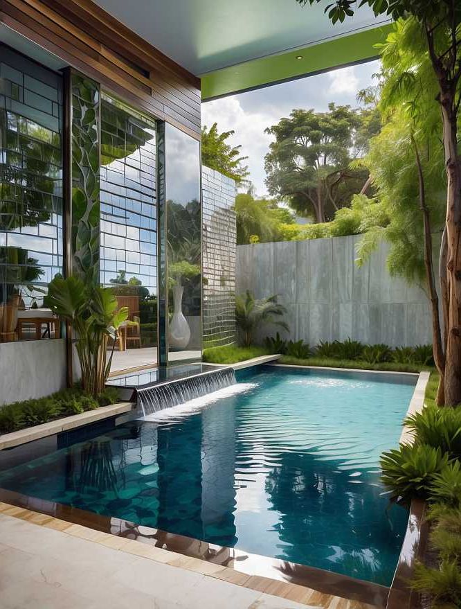2025’s Top 47 Backyard Pool Ideas: Waterfall Wonders - photo 41