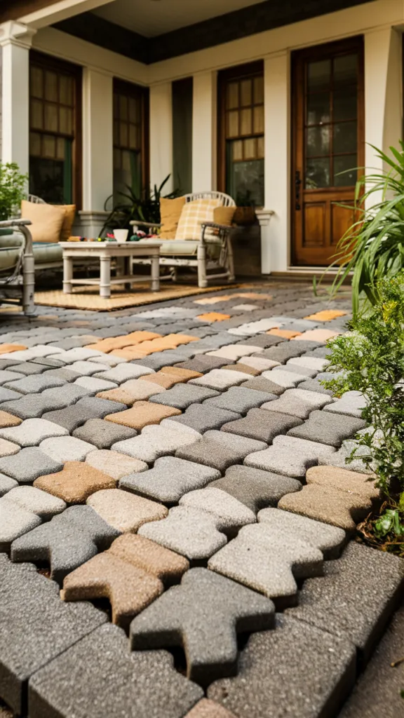 4) Interlocking Pavers That Install in a Snap