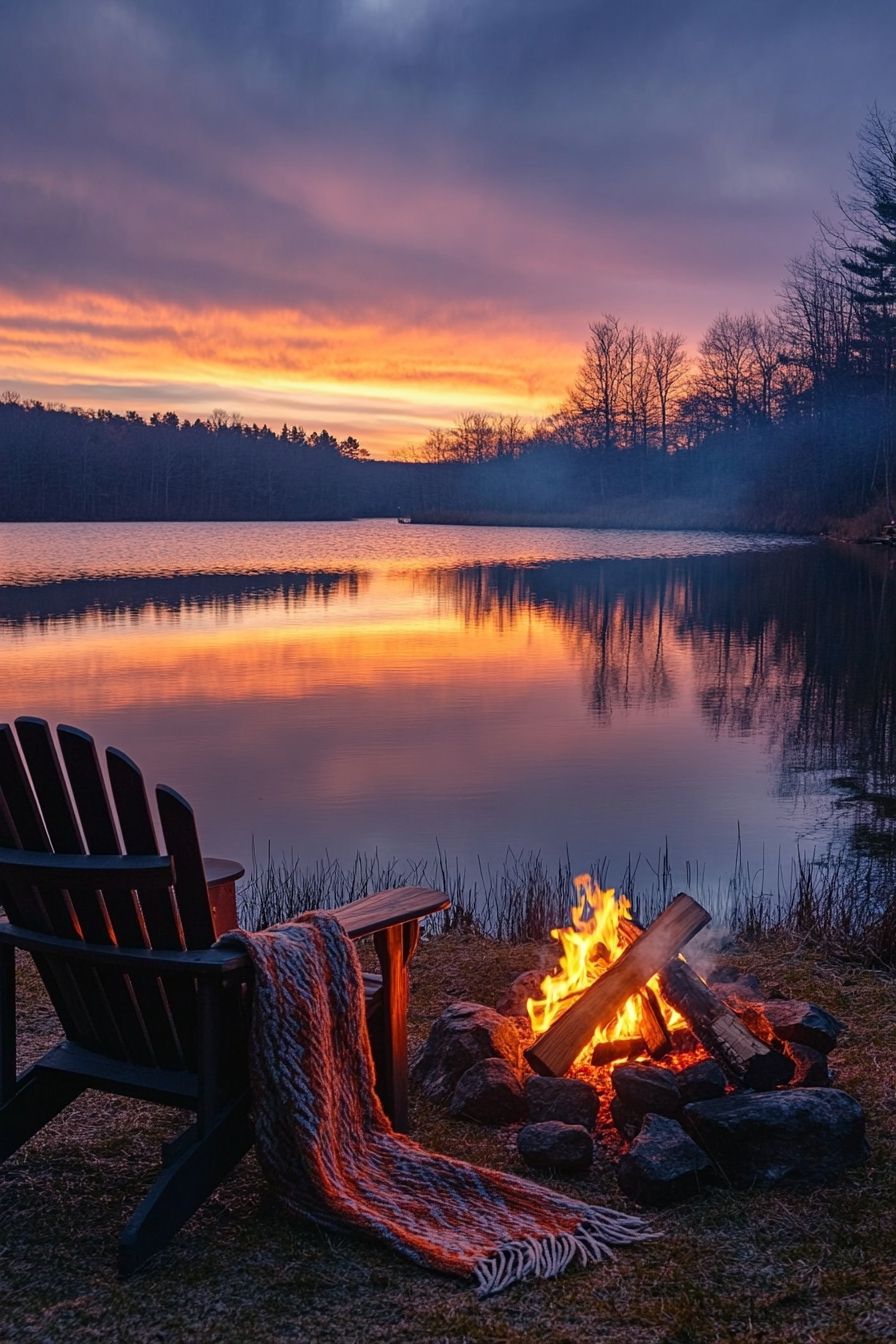14. Sit in an Adirondack Chair at Sunset
