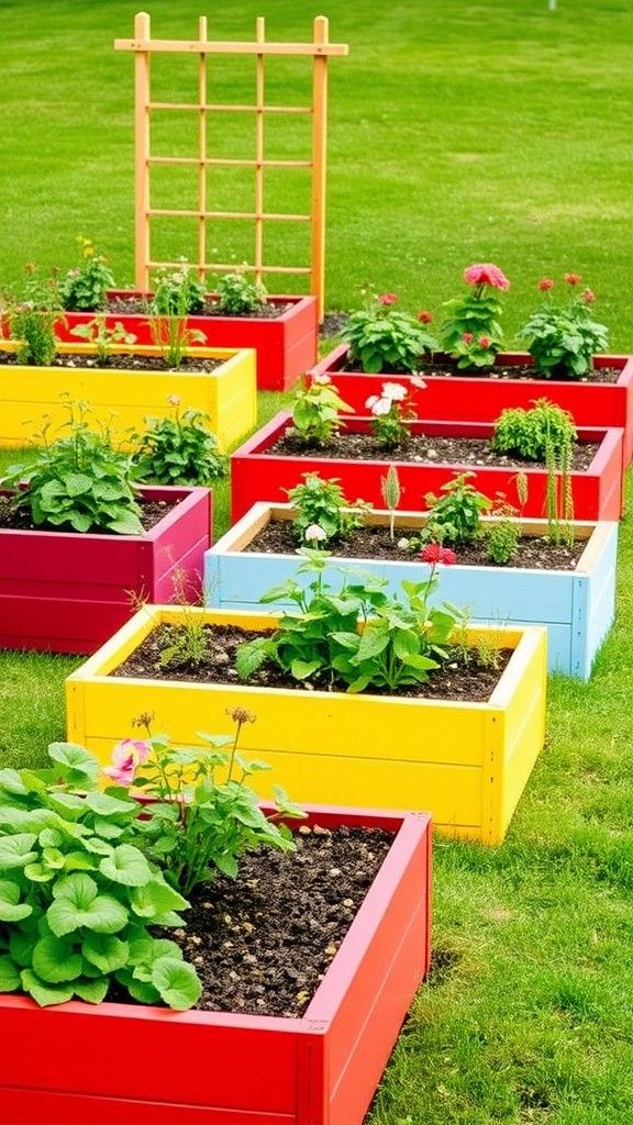 Bold and Colorful Garden Beds