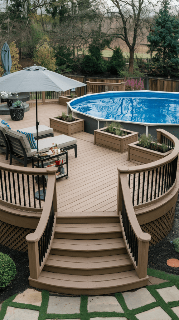 Circular Deck Designs for Round Above Ground Pools