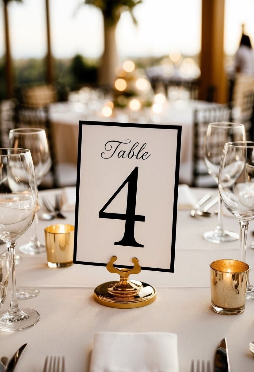 9) Pick Stylish Table Numbers for Navigation