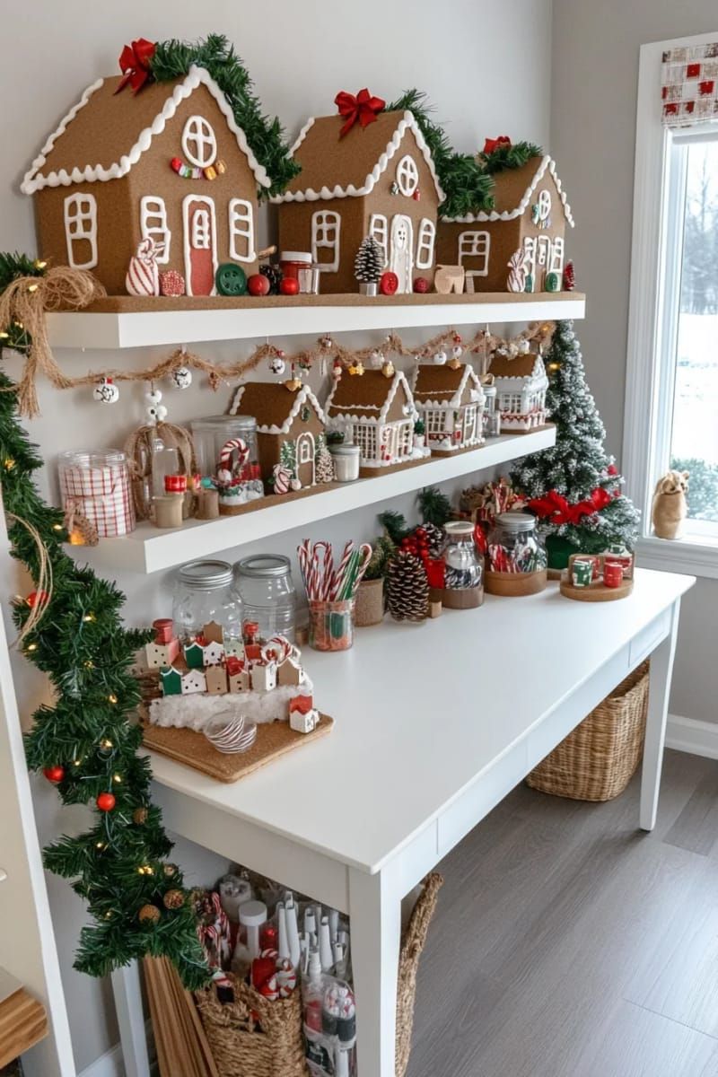 15. Gingerbread House Garland for Shelves - photo 3