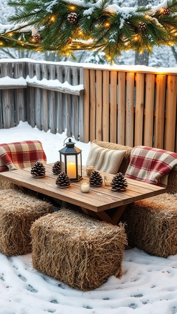 Using Hay Bales for Seating
