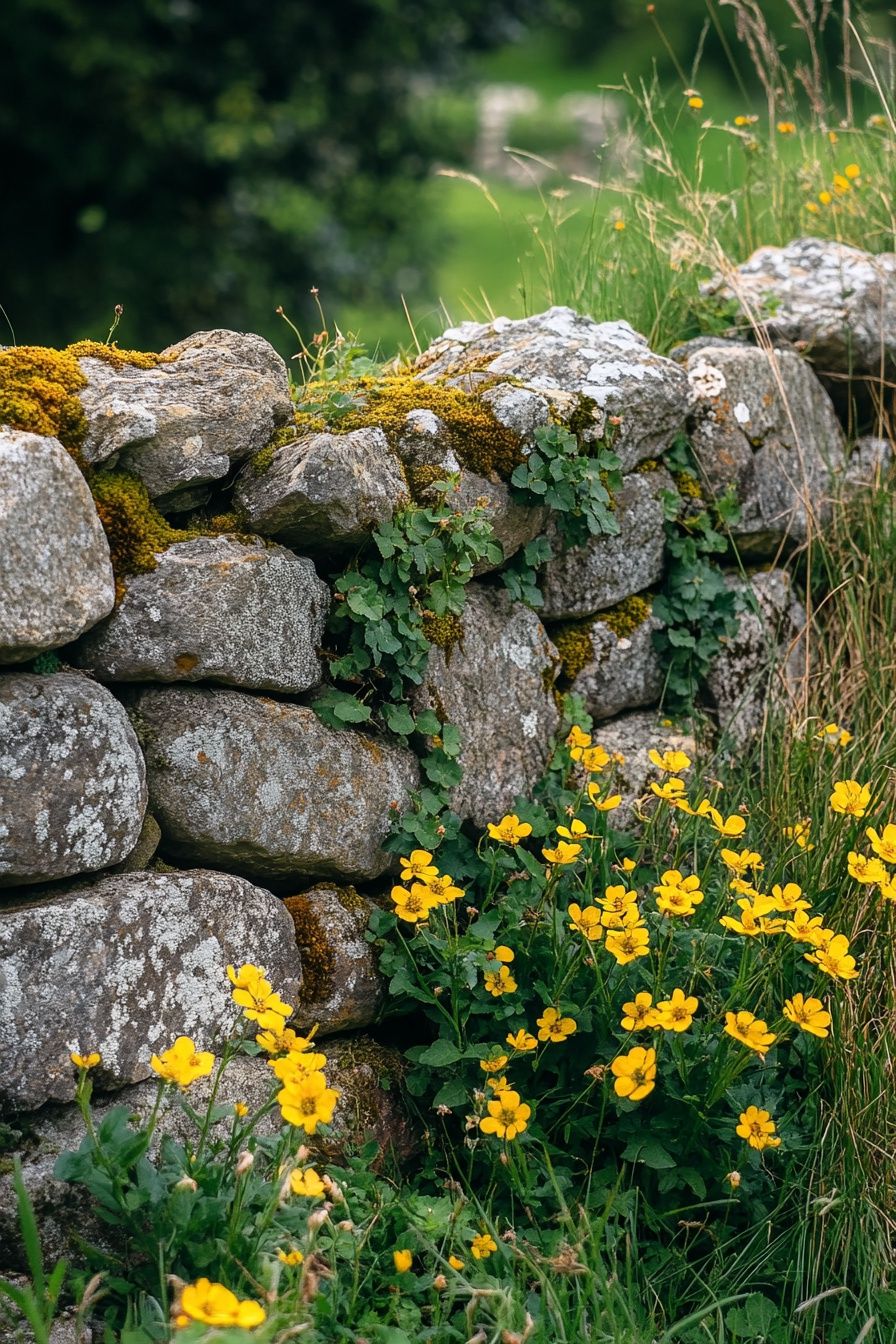 12. Why a Weathered Stone Fence Feels So Calming