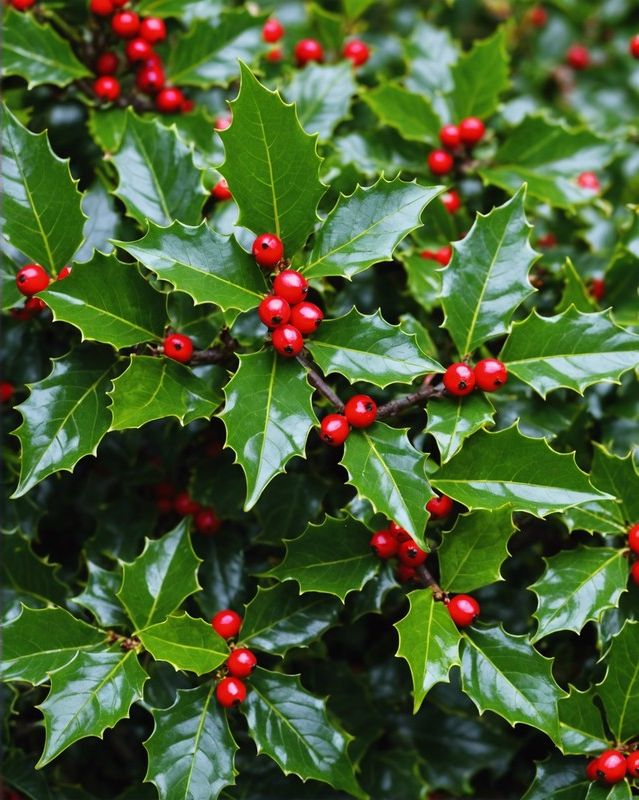 Holly Bushes for Dark Green Foliage