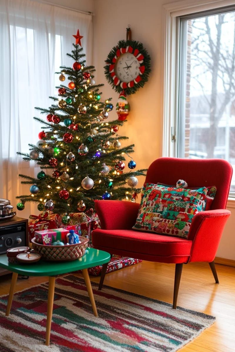 14. 1950s Christmas Tree with Bubble Lights