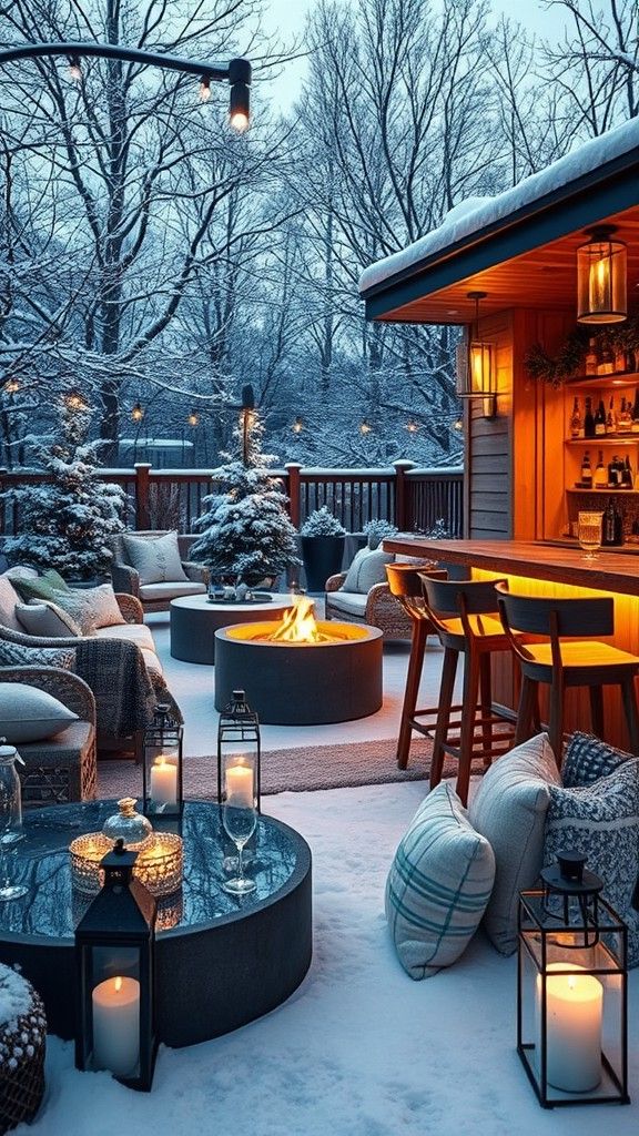 Heated Bar Areas for Entertaining
