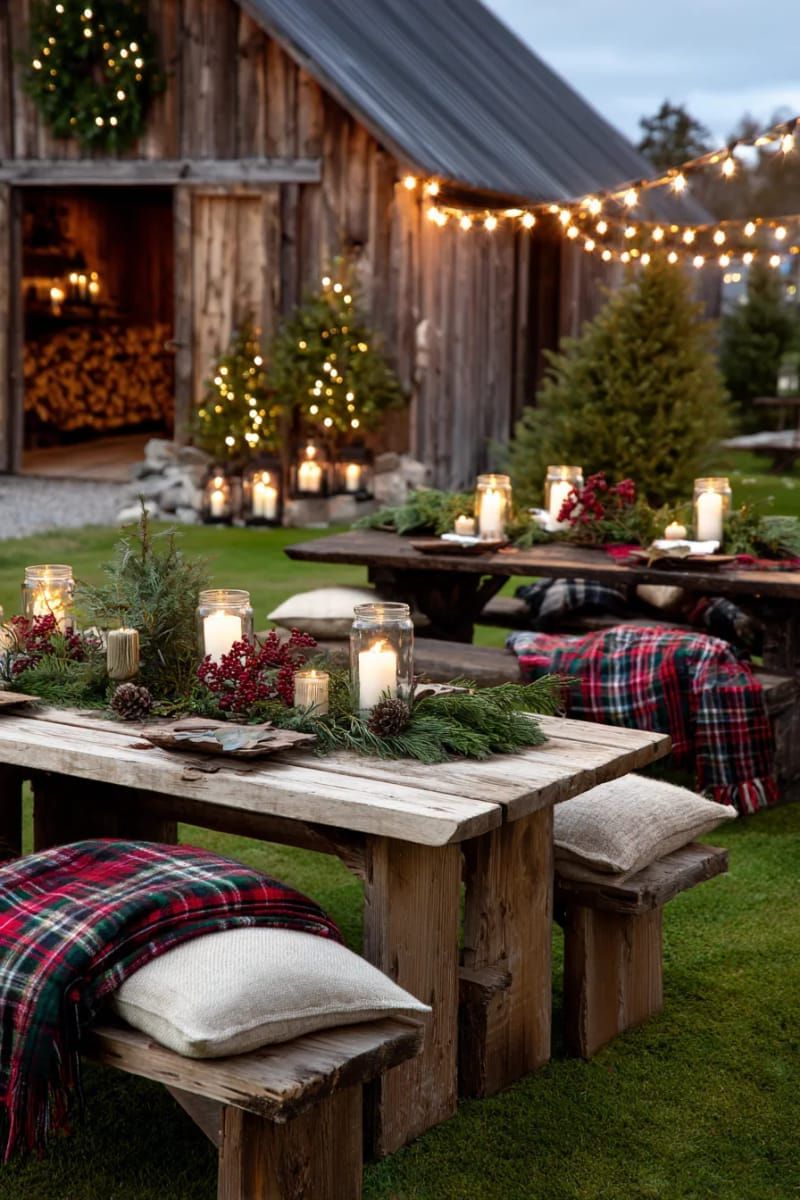 22. Plaid Throws for an Outdoor Farmhouse Look - photo 2