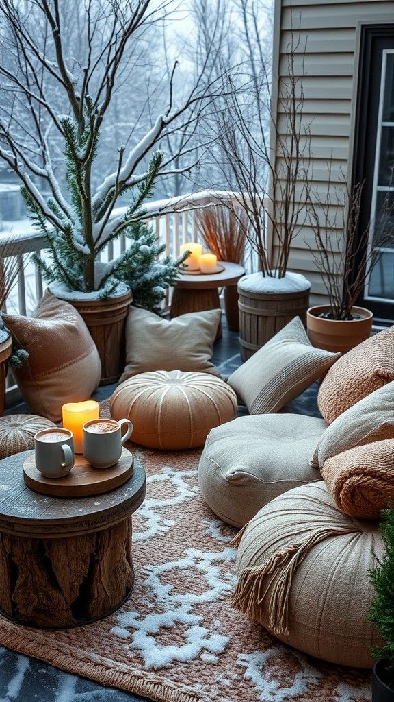 Try Poufs and Floor Cushions