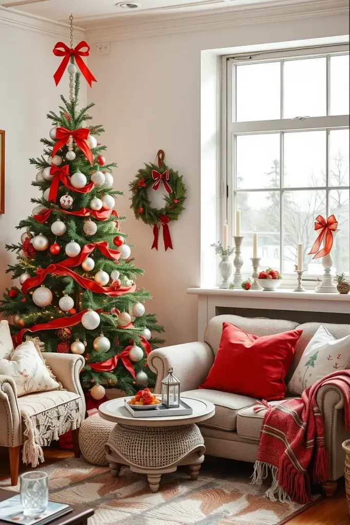 Affordable Ideas for Red and Silver Trees