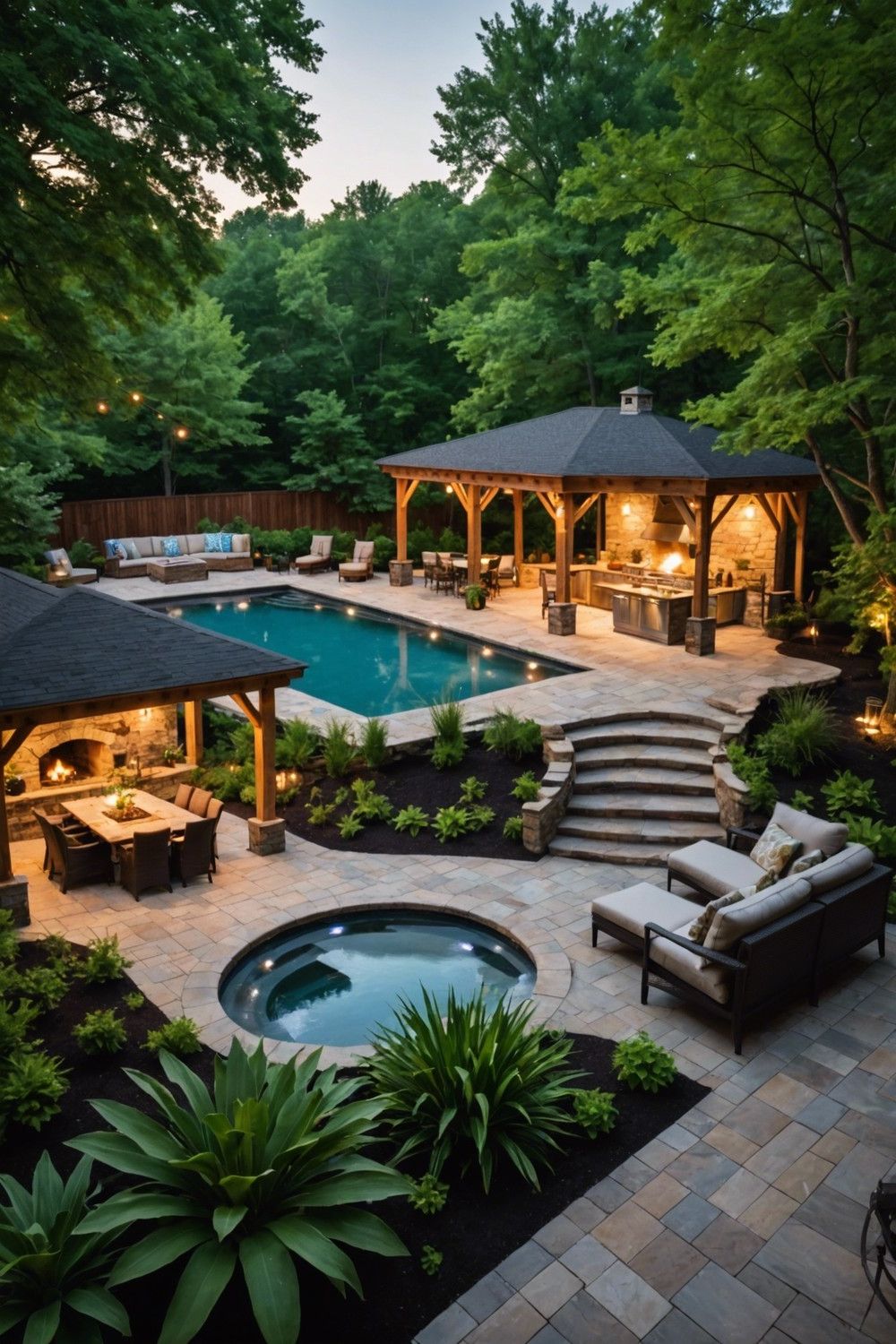 Wraparound Patio Pool Design Ideas
