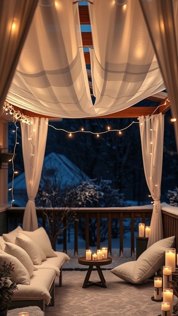 Draping a Candle-Lit Canopy