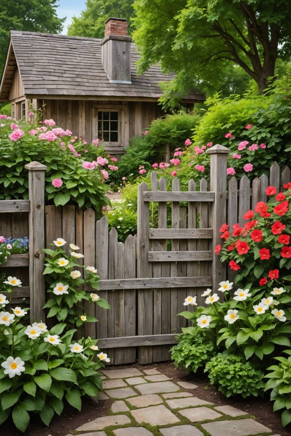 Rustic Wooden Garden Fencing