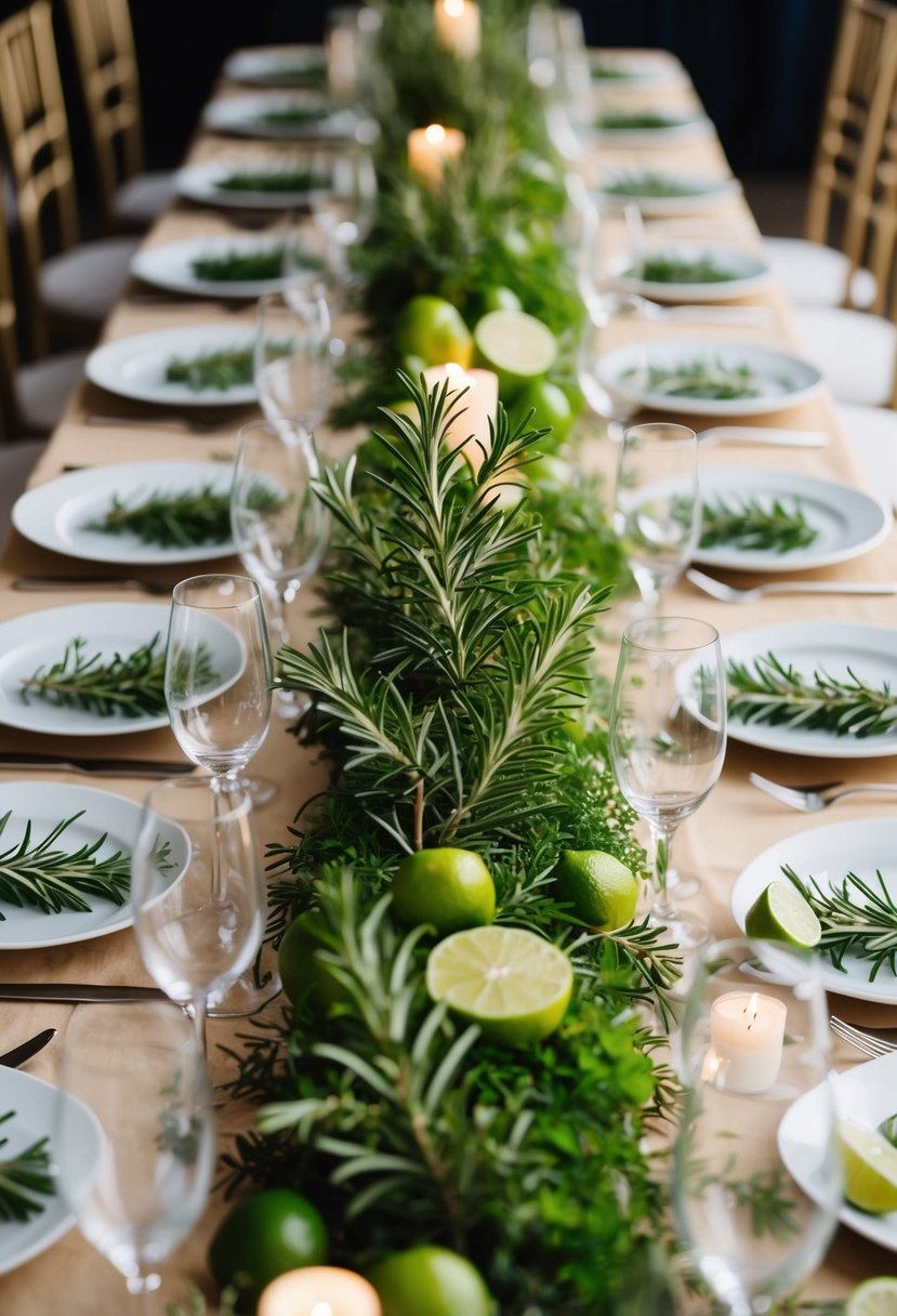 8) Rosemary And Lime Centerpieces