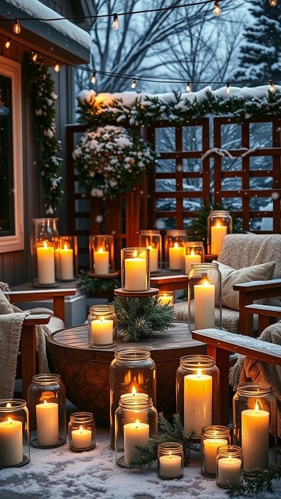 Displaying Candles in Glass Jars