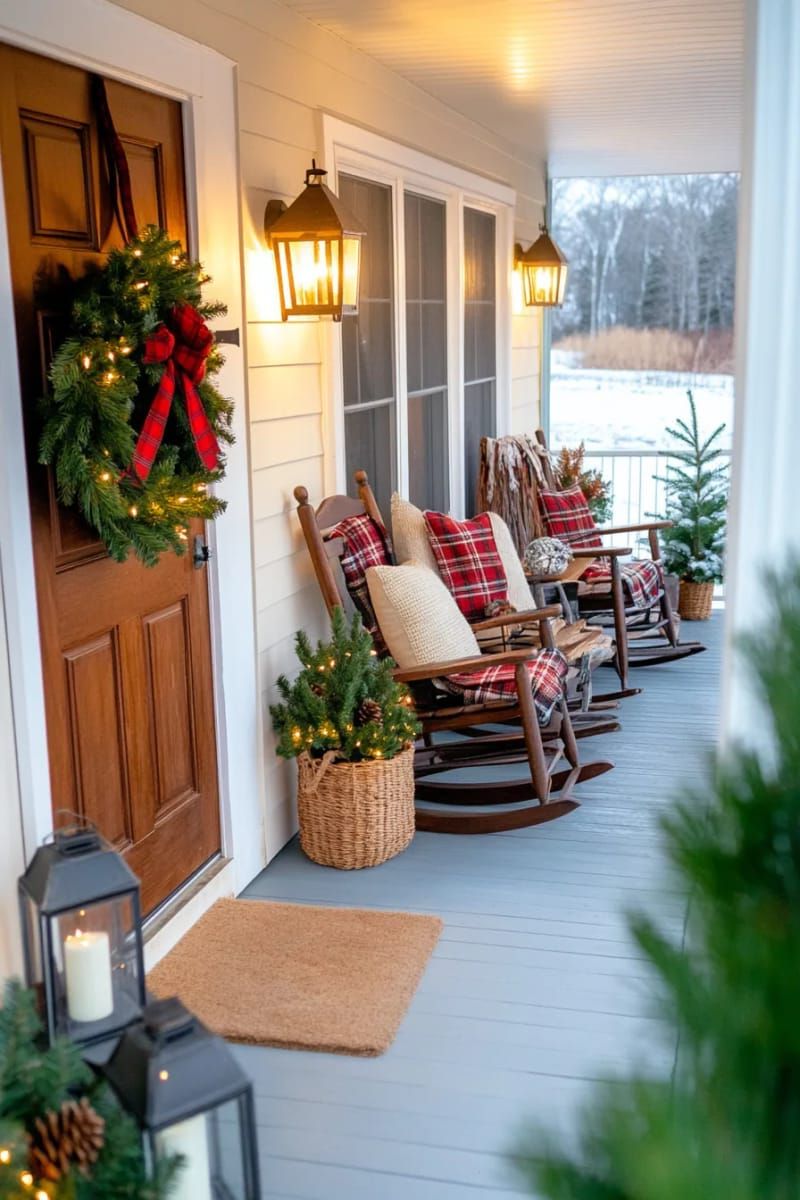 10. Burlap and Plaid Bows with Jingle Bells