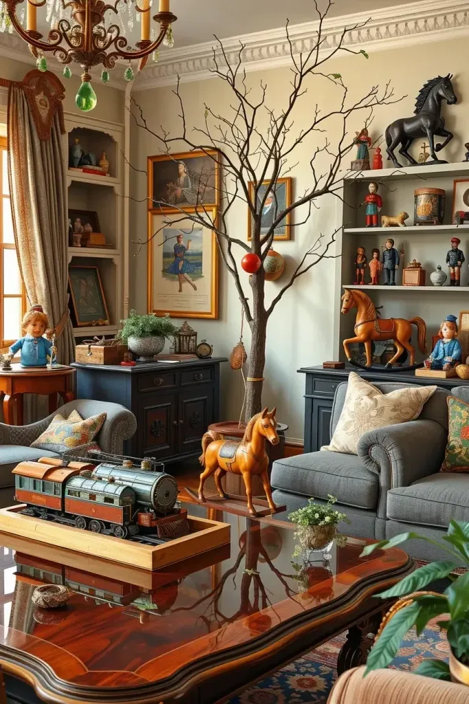4) Adding Antique Toys to Holiday Displays