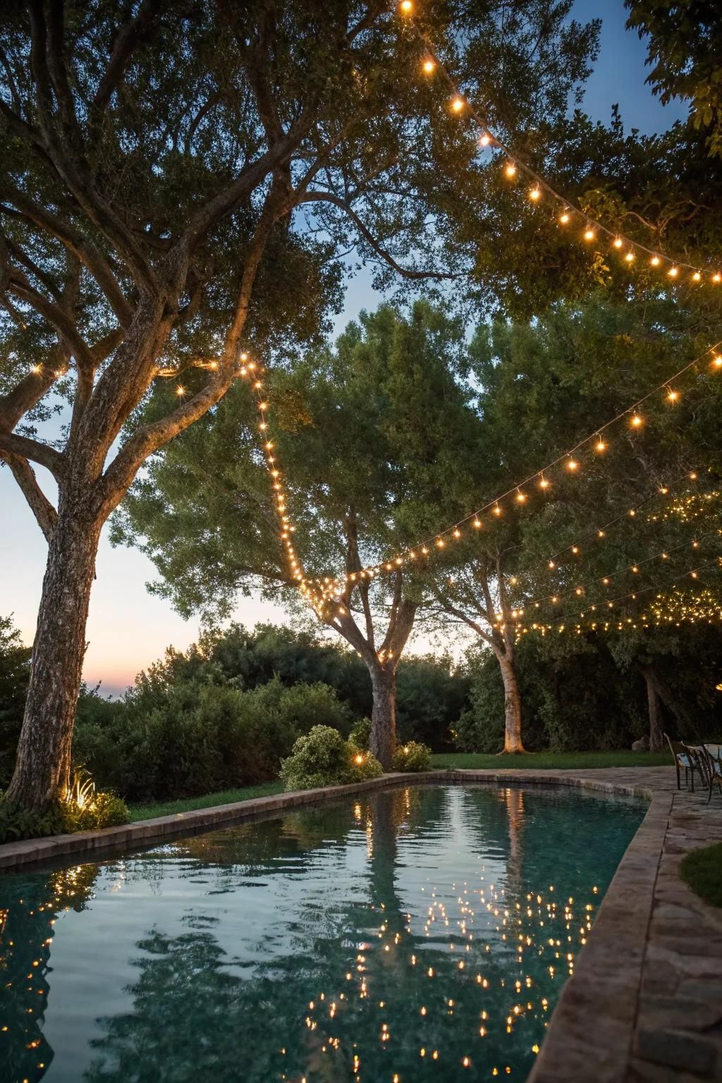 4. Tree-Wrapped Twinkle Lights