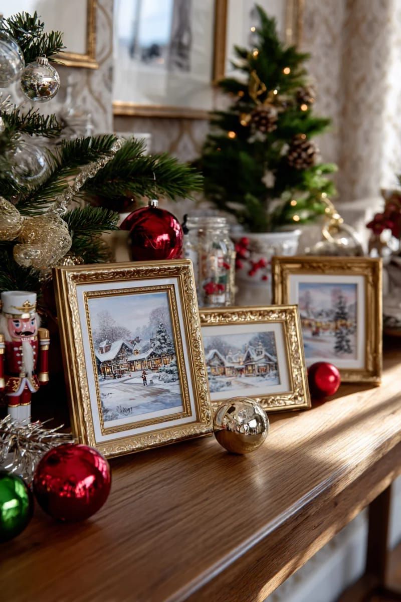 24. Watercolor Village Prints in Gold Frames - photo 2