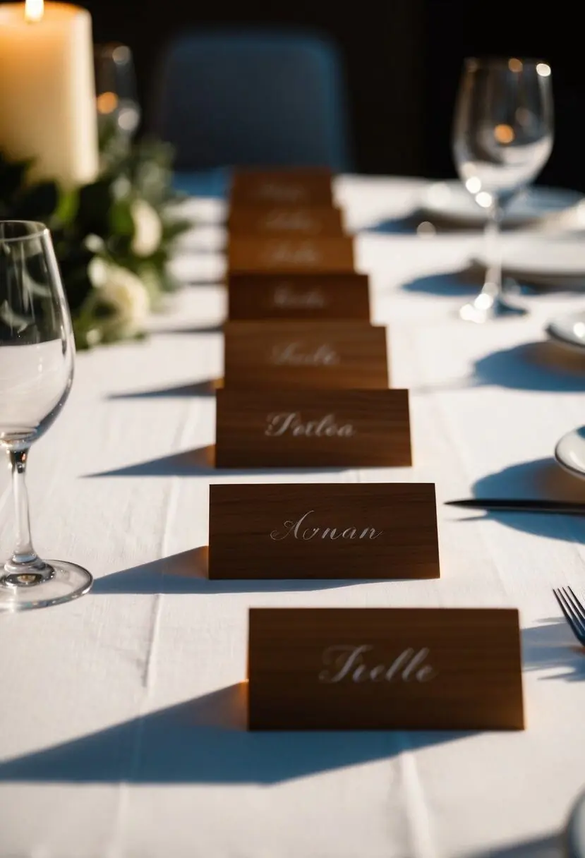 6) Simple Wooden Place Cards