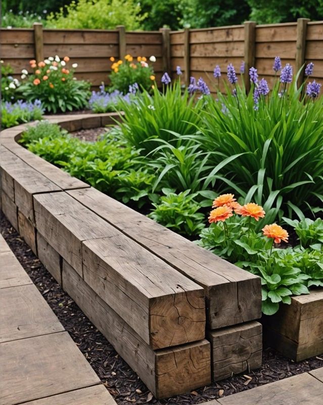 Railway Sleeper Border Ideas