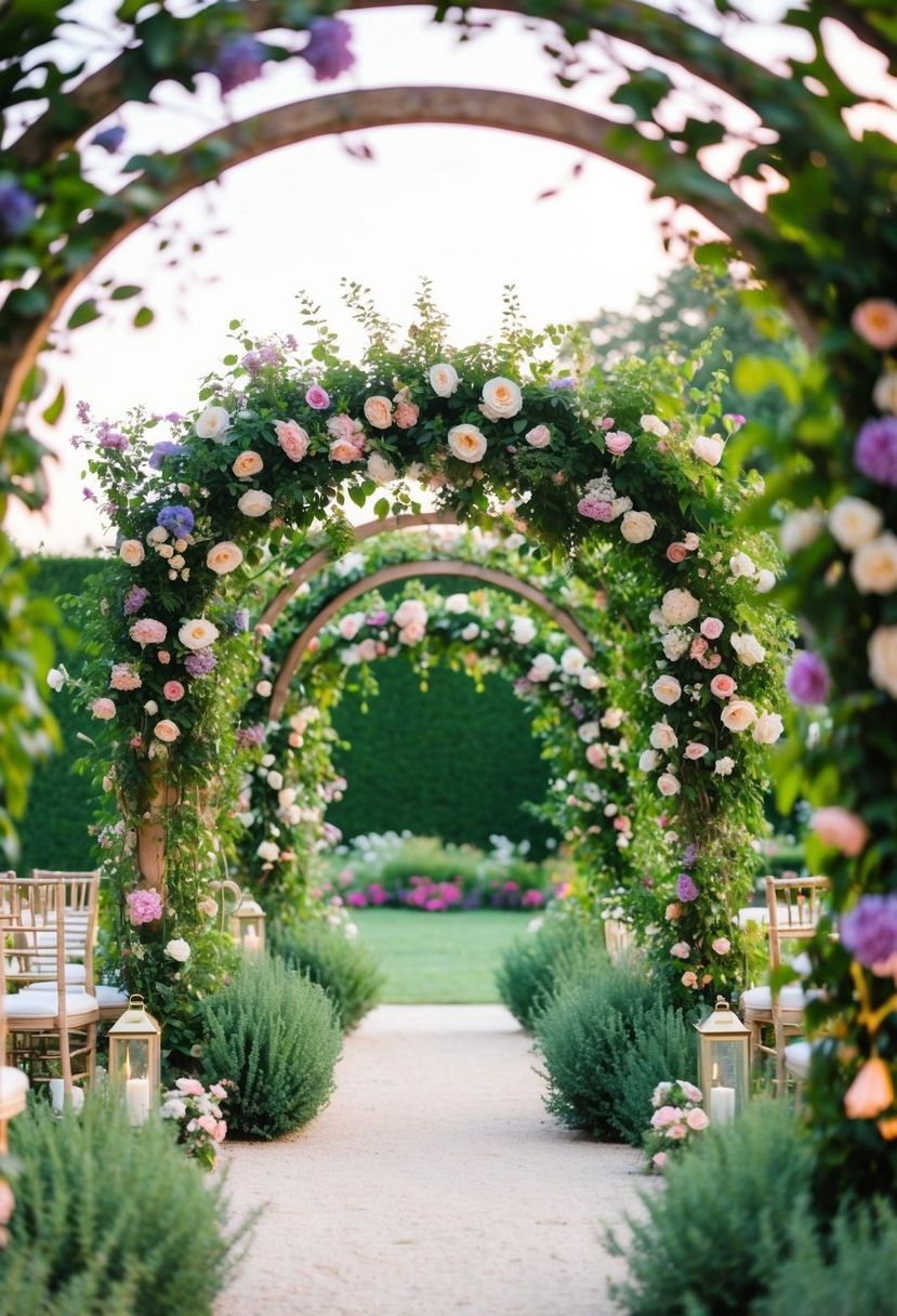 3) Luxurious Flower Arch Designs