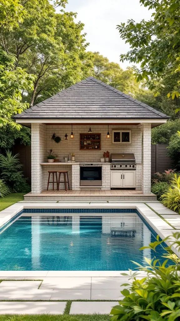 19. Small Pool with Pool House and Kitchen