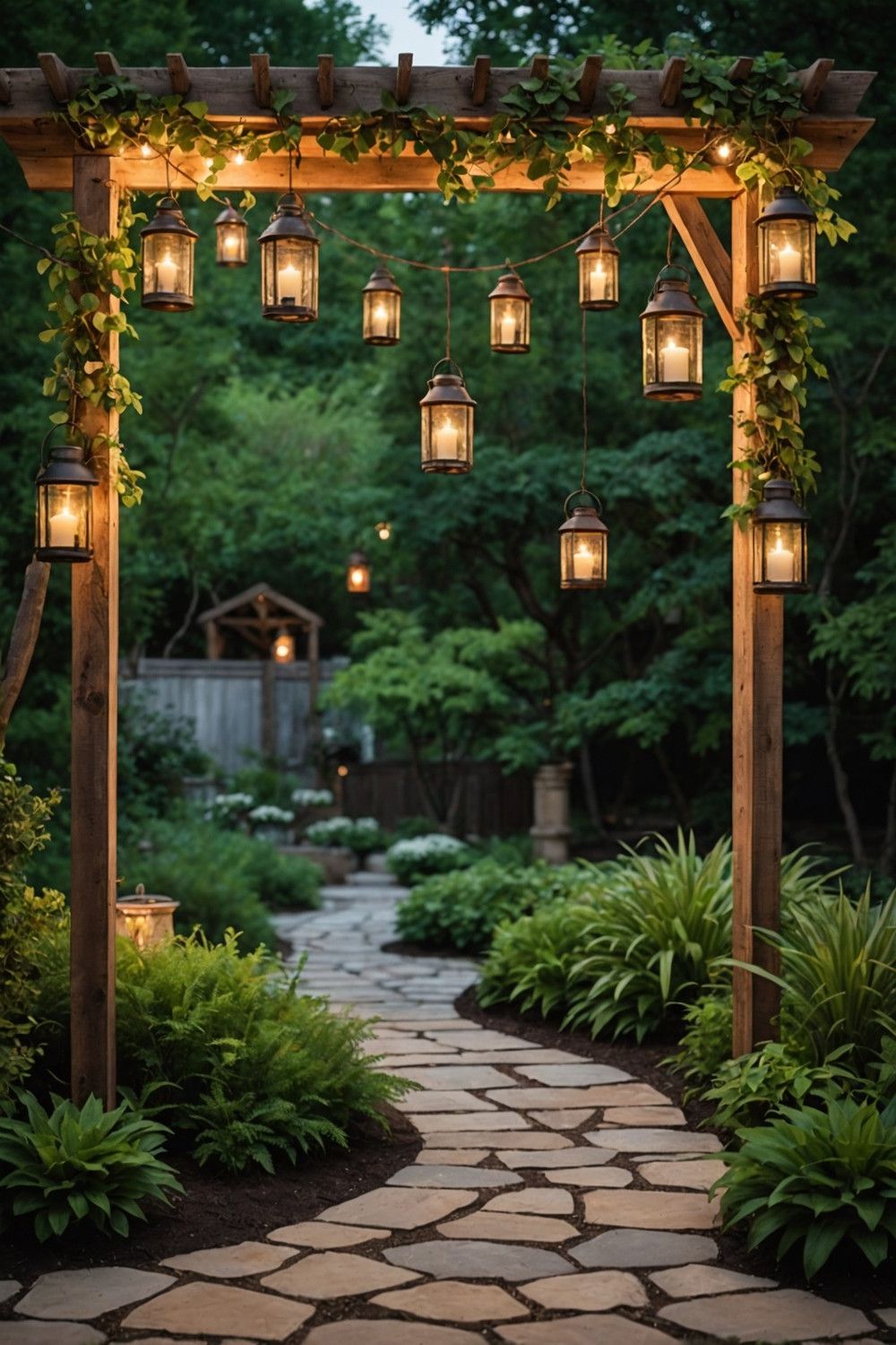 Warm Rustic Outdoor Lighting