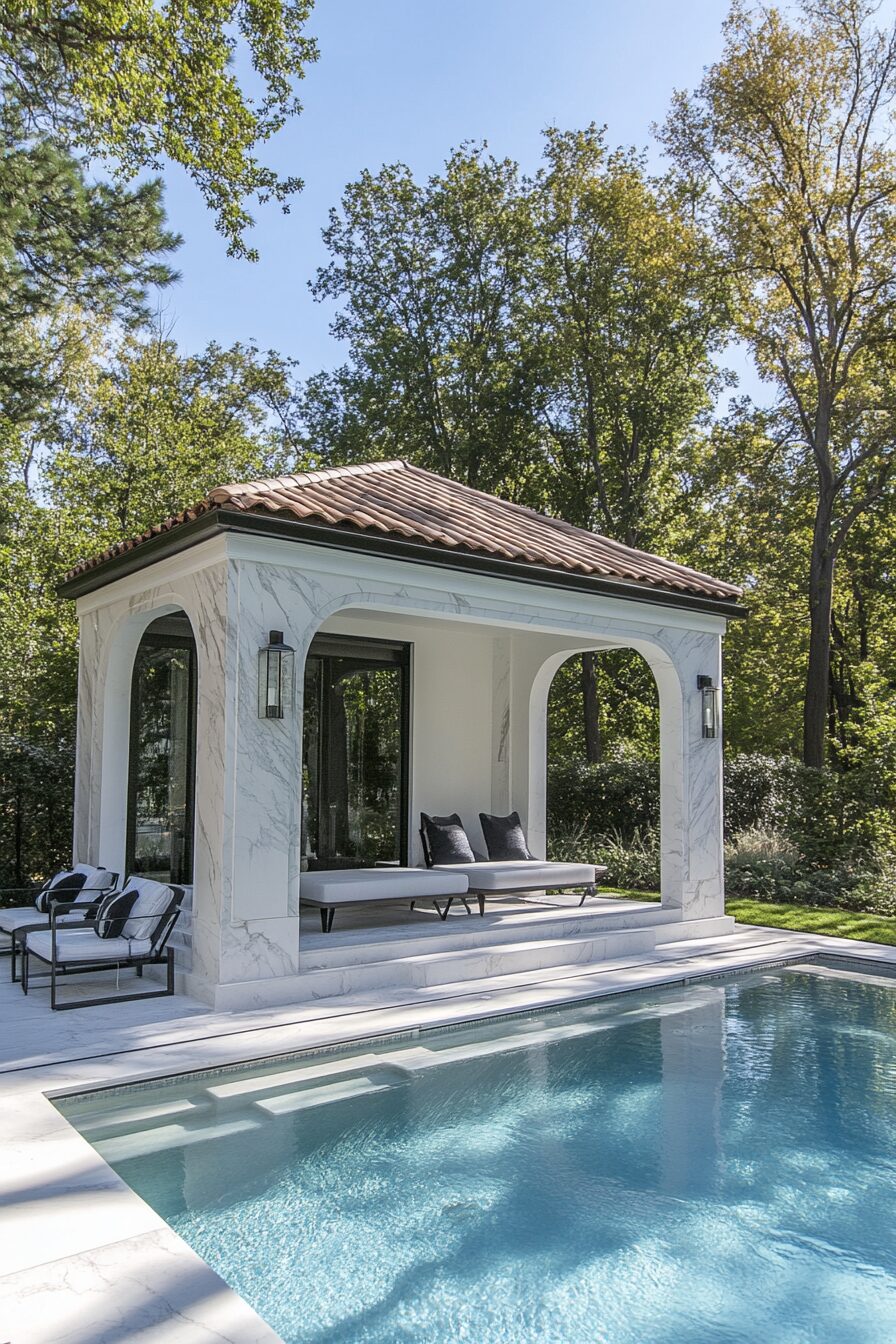 38 Tropical Modern Pool House Ideas - photo 14