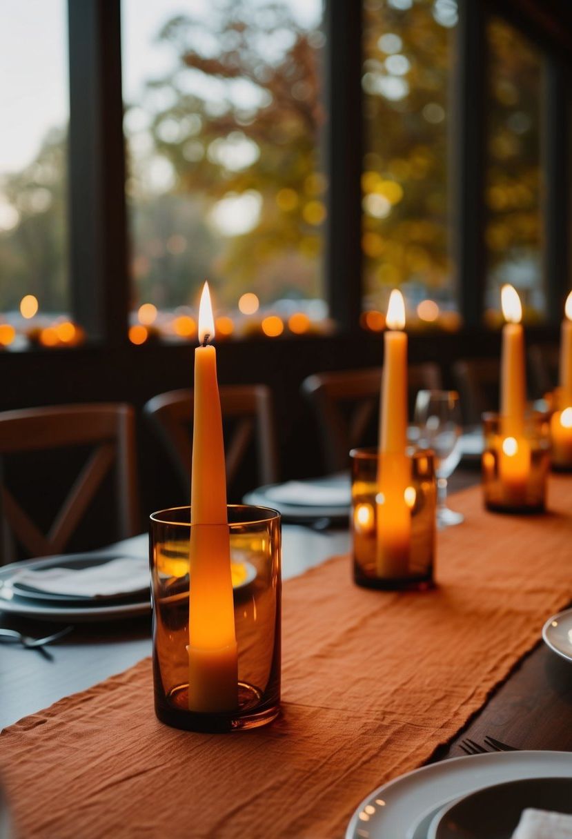 7) Amber Glass Candle Holder Ideas
