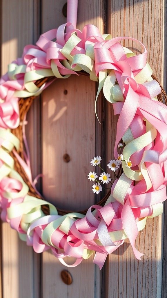 4 Pastel Ribbon Wreath