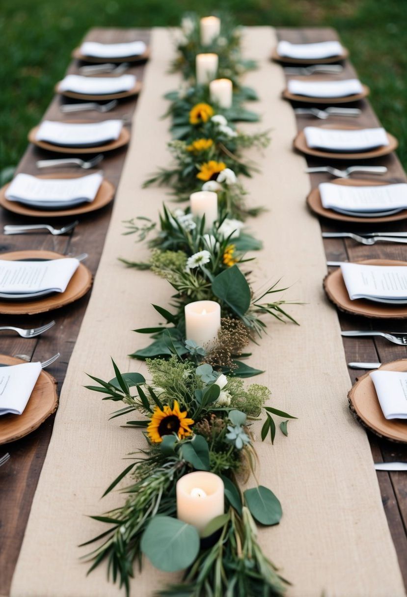 13) Natural Fabric Table Runners