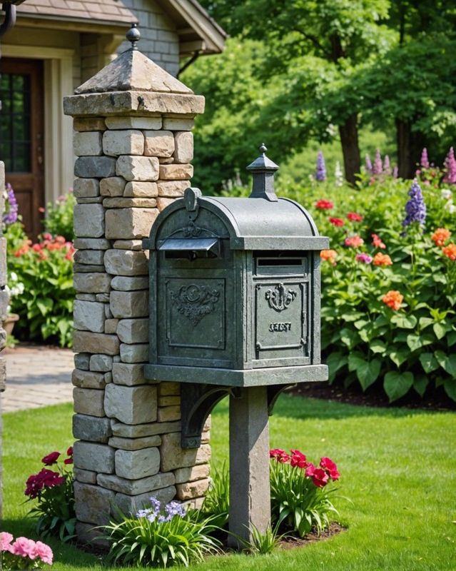 Natural Stone Mailbox