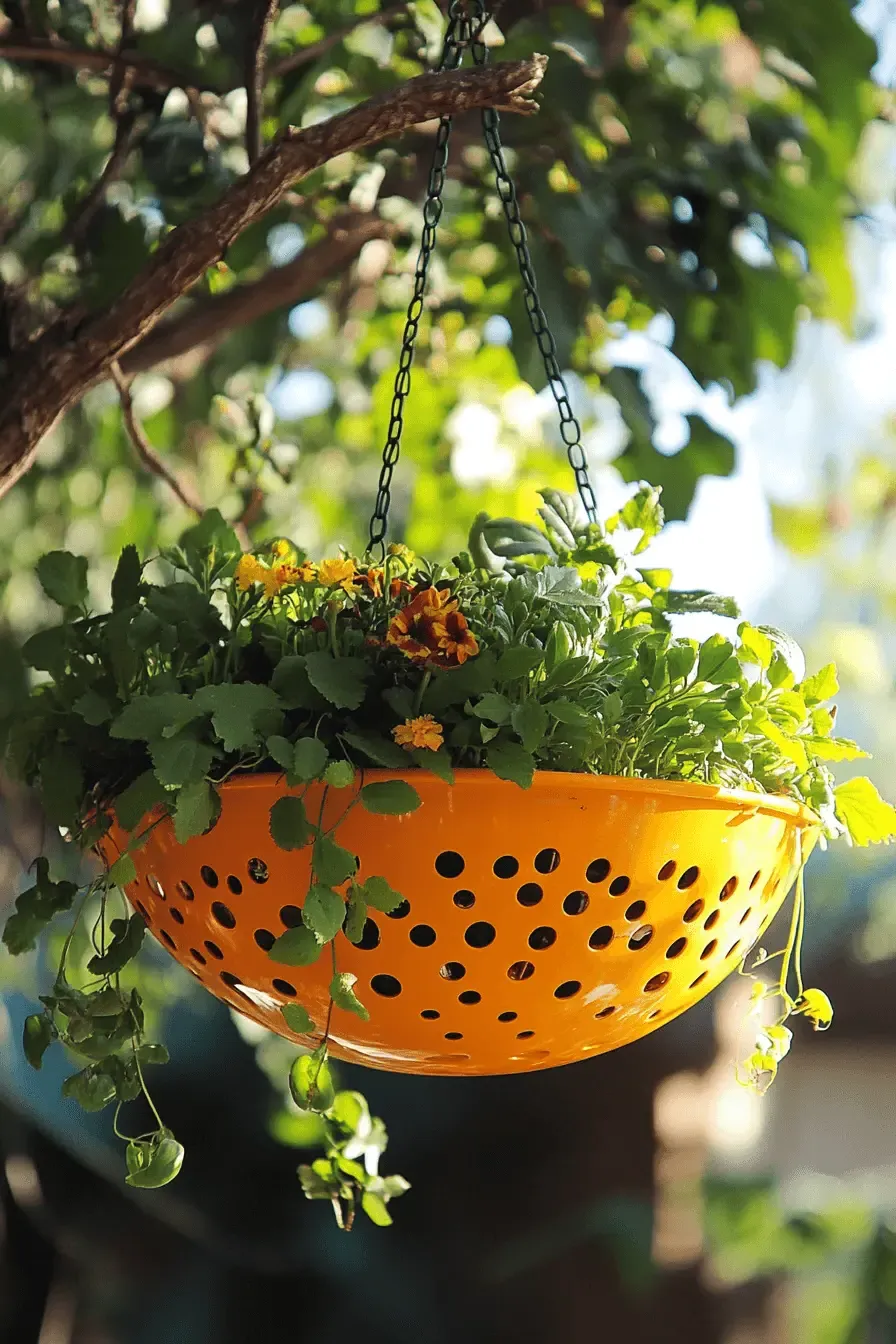 Making a Colander Hanging Planter - photo 2