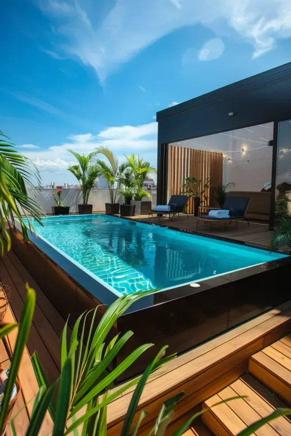 Rooftop Above Ground Pool Design