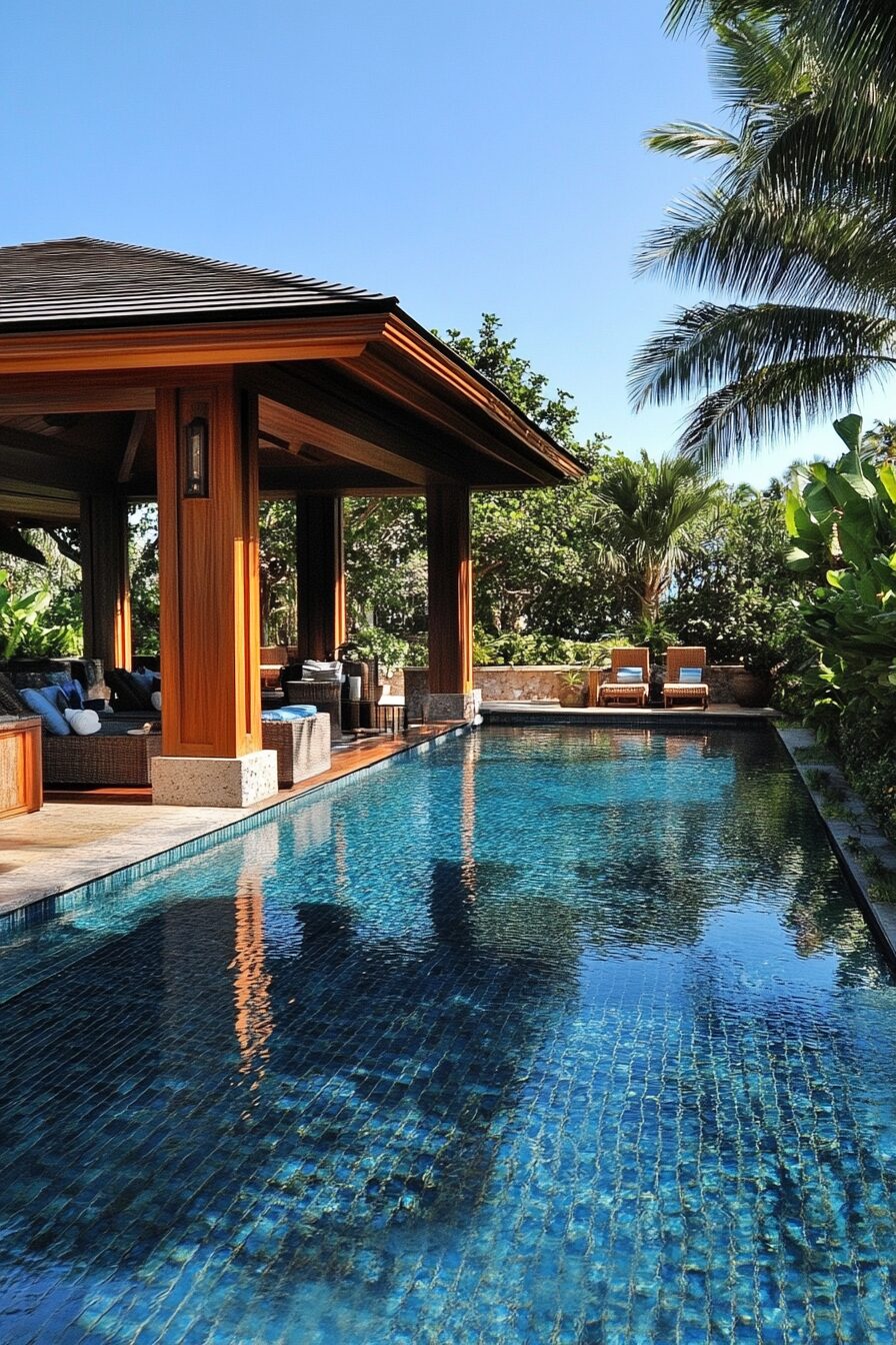 38 Tropical Modern Pool House Ideas - photo 17