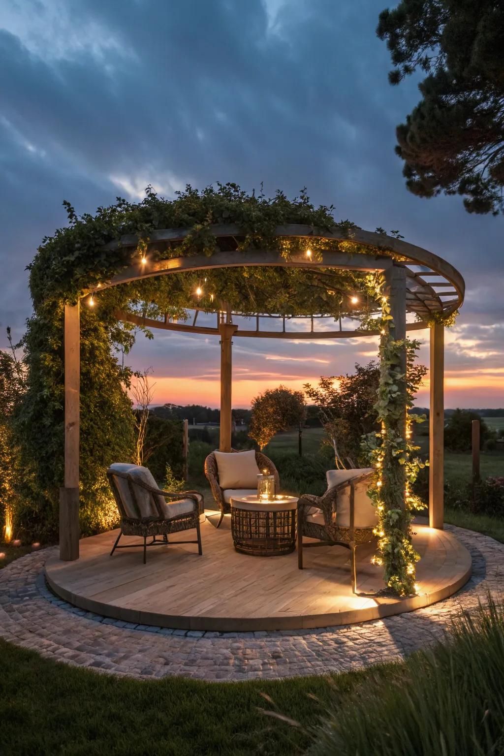 Pergola Designs with Built-In Lighting