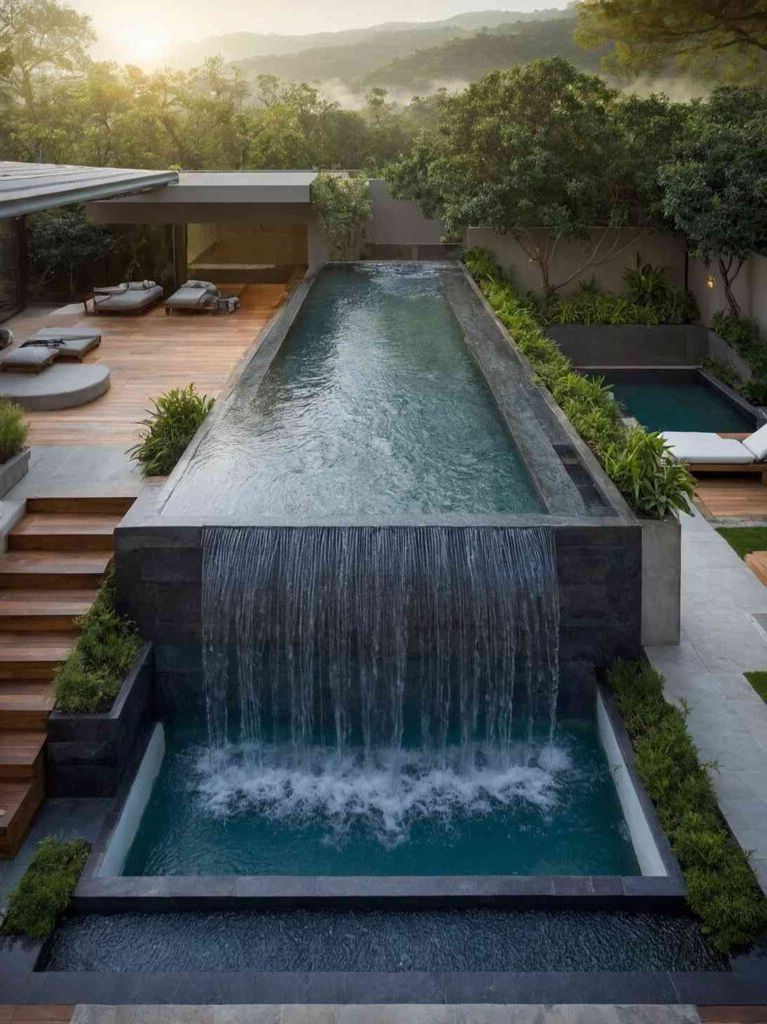 2025’s Top 47 Backyard Pool Ideas: Waterfall Wonders - photo 8