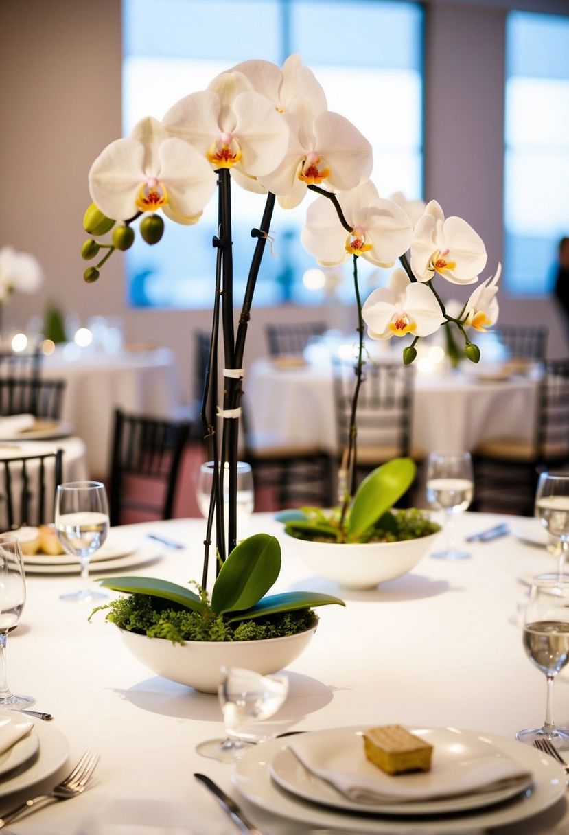14) Floating White Orchid Bowls