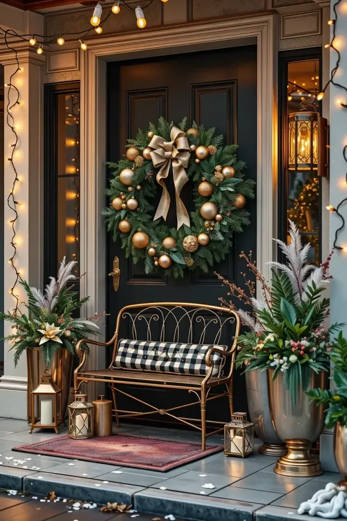 Elegant Gold and Silver Metallic Wreaths