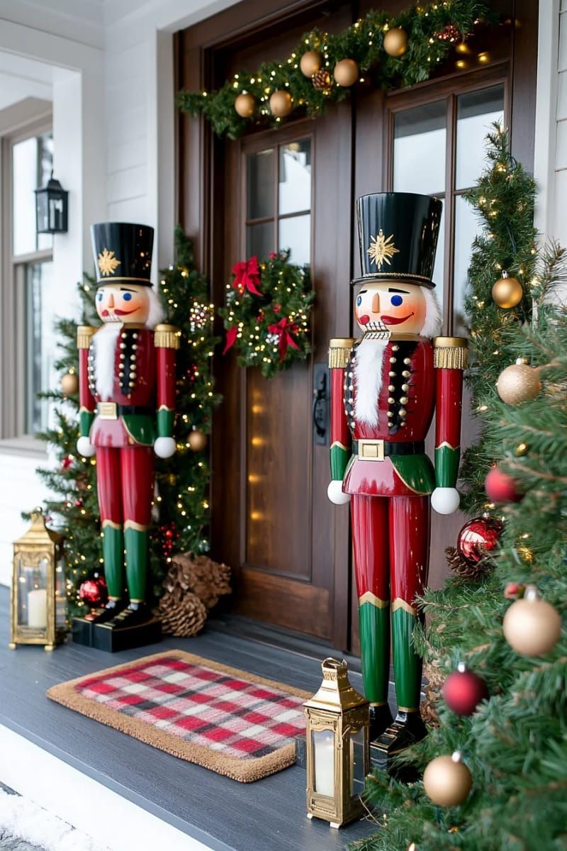 18. Classic Nutcracker Figures Guard the Entrance
