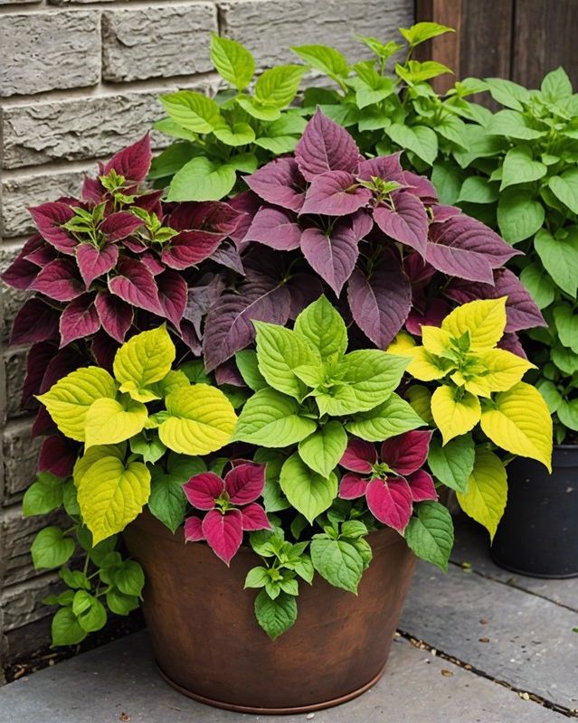 Growing Coleus With Herbs Together
