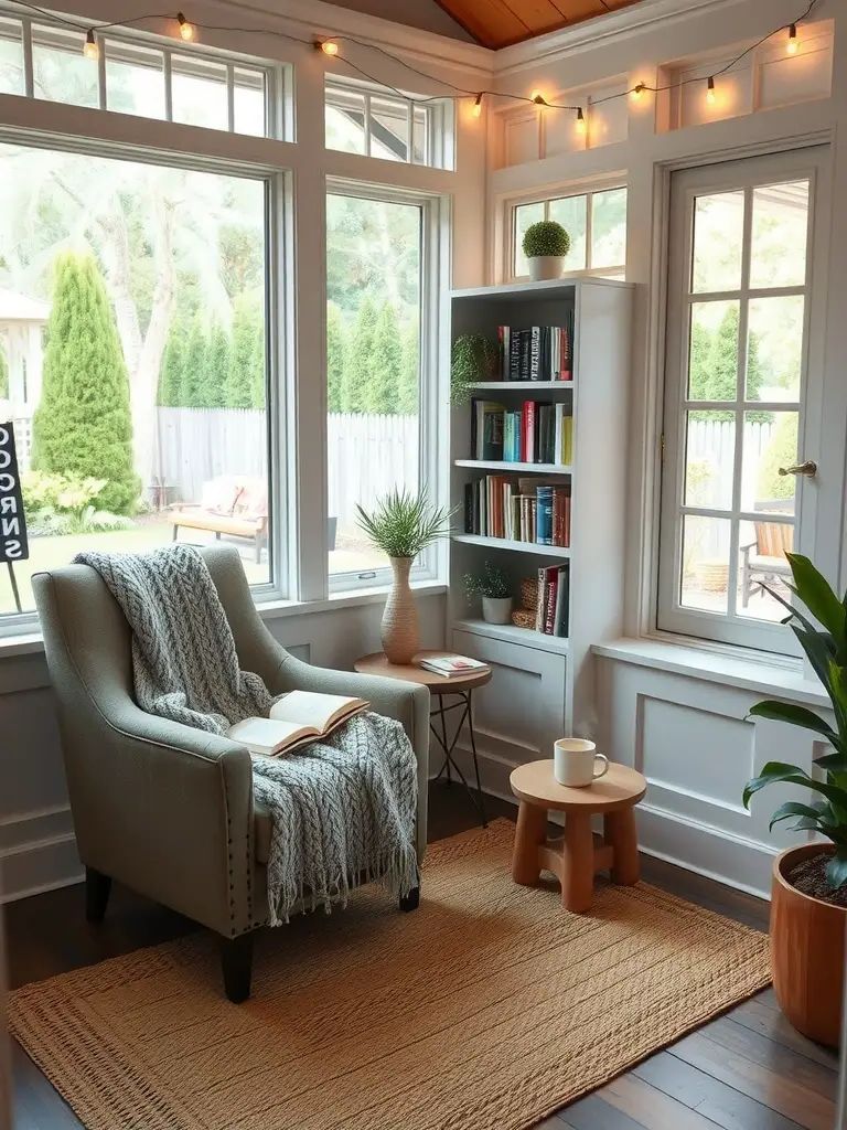 21. Reading Nook Built Into a Screened Porch
