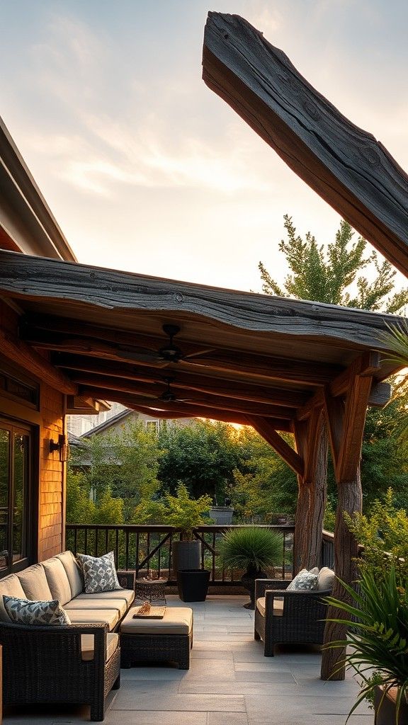 Warm Rustic Wood Beams