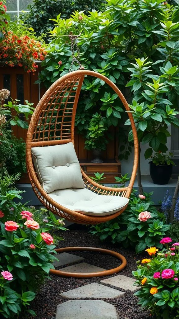 44. Egg Chair Nook Ideas for the Garden
