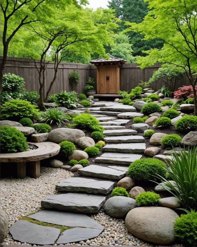 Zen Rock Garden Sanctuary for Quiet Time