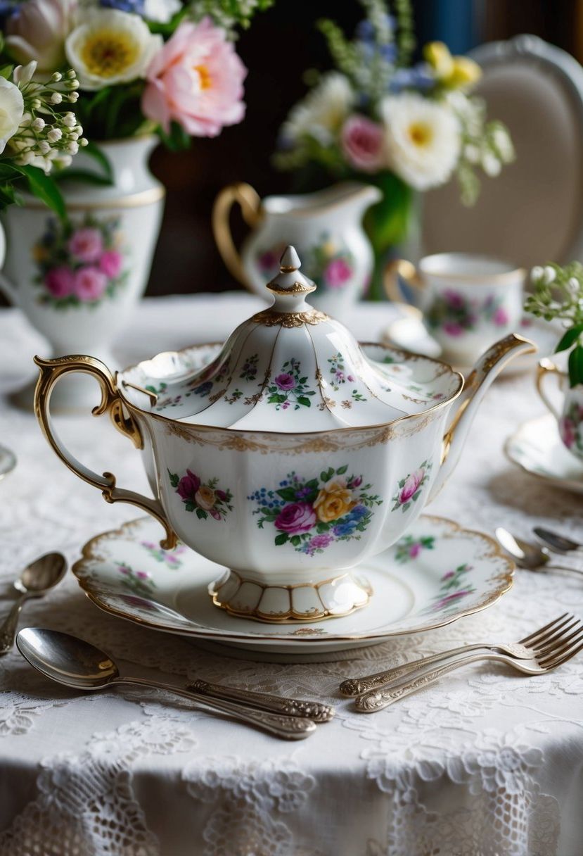 7) Vintage China Settings