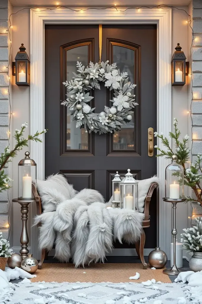Frosted White Wreaths for a Winter Wonderland Look